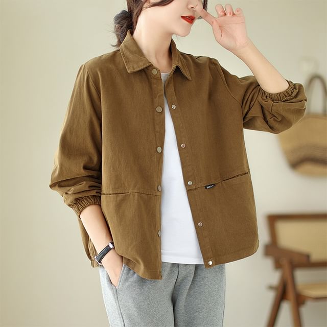 Supernova-Plain Single-Breasted Jacket