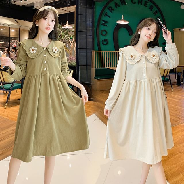 chinese dress ladies Hatch Collection The Odette Ribbed Midi Dress in Ivory