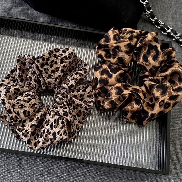 Ordinario-Leopard Print Fabric Scrunchie Various Designs