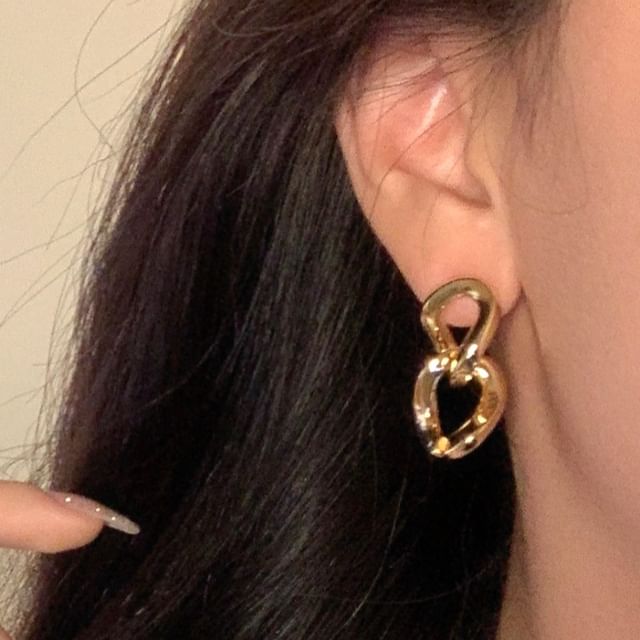 Seirios-Chunky Chain Drop Earring Clip-On Earring