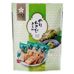 Three O'Clock - Morihaku Seaweed Wasabi Rice Cracker (individually wrapped) Three O'Clock - Morihaku Seaweed Wasabi Rice Cracker (individually wrapped)