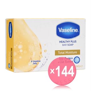 Vaseline - Healthy Plus Bar Soap Total Moisture Soy Protein + Oat Extract (x144) (Bulk Box)