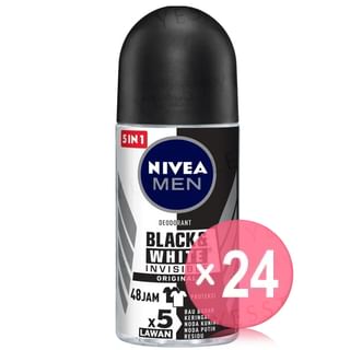 NIVEA - Men Invisible Black & White Original Deodorant Roll On (x24) (Bulk Box)