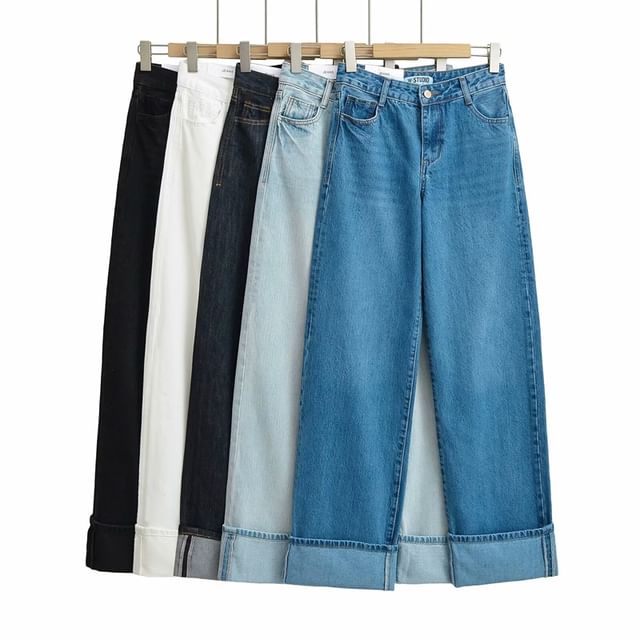 Ulark-High Rise Loose Fit Jeans