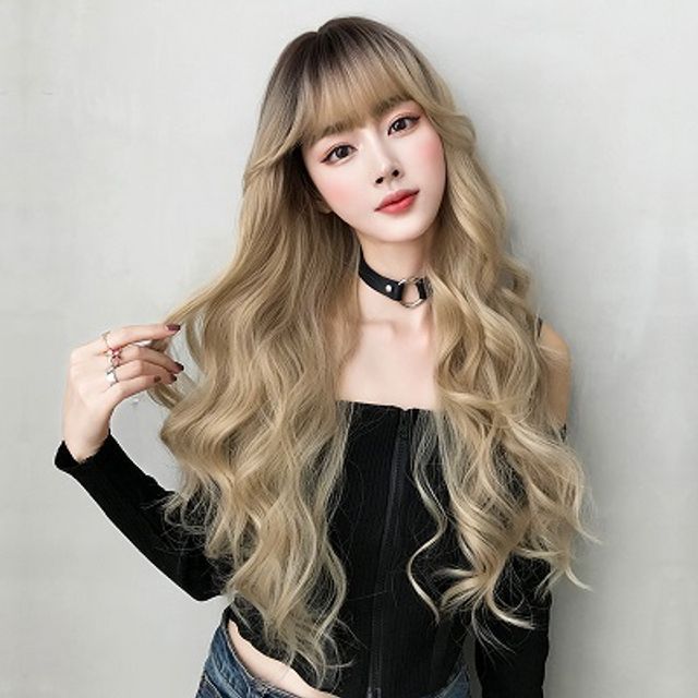 SEVENQ-Curly Long Full Wig