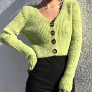yesstyle green cardigan