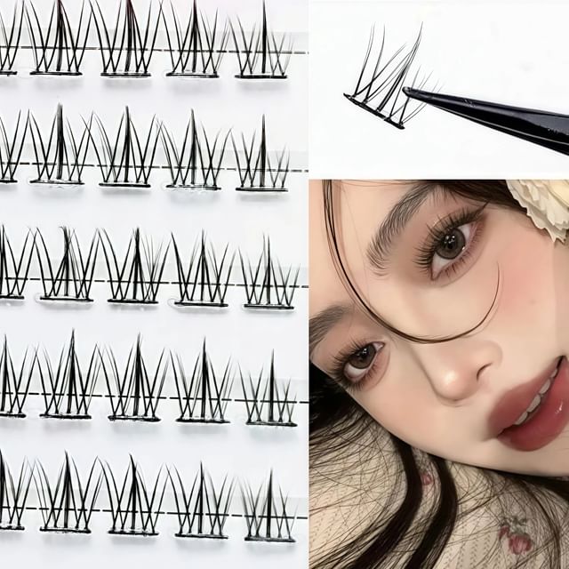 Lashie-Natürliche dünne kleberfreie künstliche Wimpern