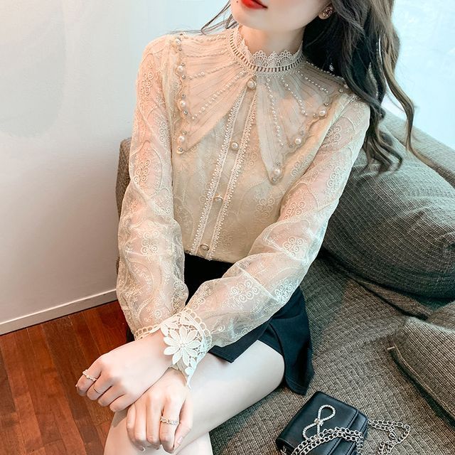 White Lace Cape Style Blouse | Jisoo - BlackPink - Fashion