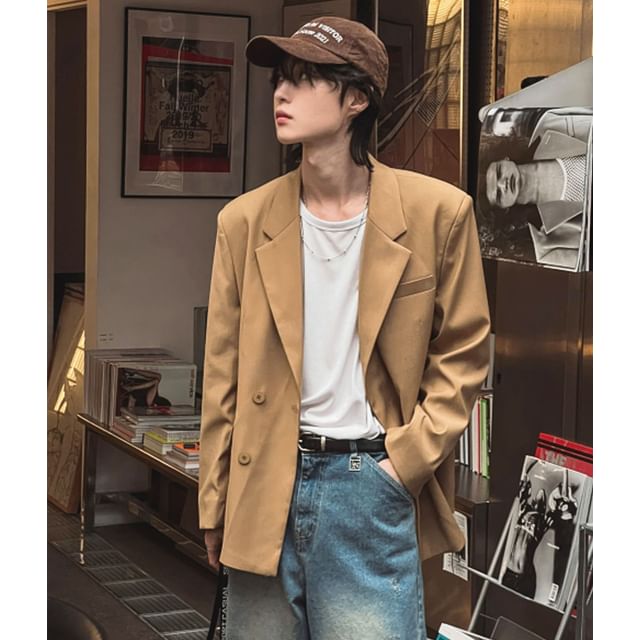SeoulPop-Unisex Plain Blazer