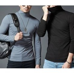 COOLIN - Long-Sleeve Mock Neck T-Shirt COOLIN - Long-Sleeve Mock Neck T-Shirt