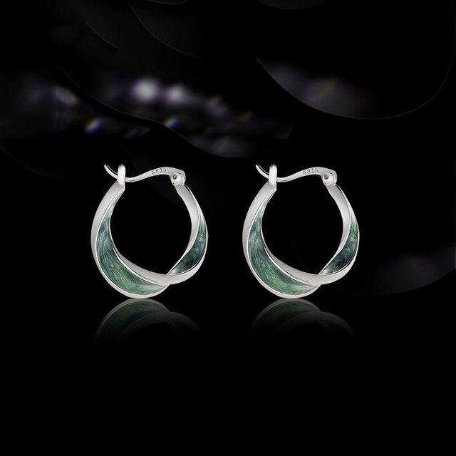 Hansha-Two Tone Hoop Earring