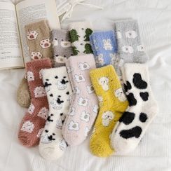 Set of 2 Pairs: Fluffy Socks