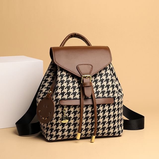NewTown-Houndstooth Backpack