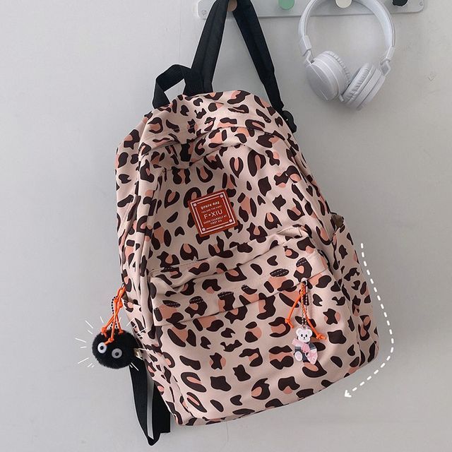 JOHN LEWIS ANYDAY Animal Print Nylon Backpack in Neutrals-Neutrals |  Endource