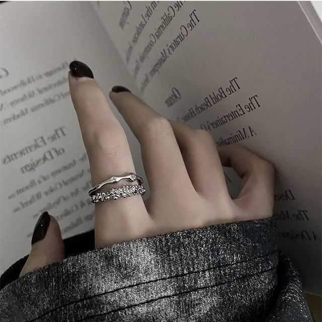 Chimerro-Rhinestone Layered Ring