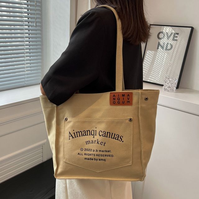 Rannobanno - Lettering Canvas Tote Bag | YesStyle