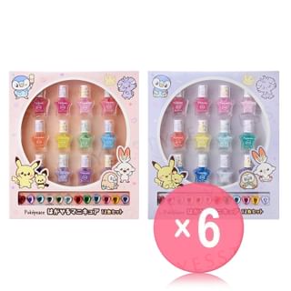 SHOBIDO - Pokemon Peaceful Place Peel Off Nail Polish 12 Colors Set (x6) (Bulk Box)