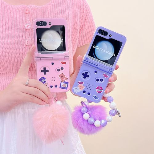 Z Flip Gameboy Case For Samsung Nintendoゲームボーイ風カバー付