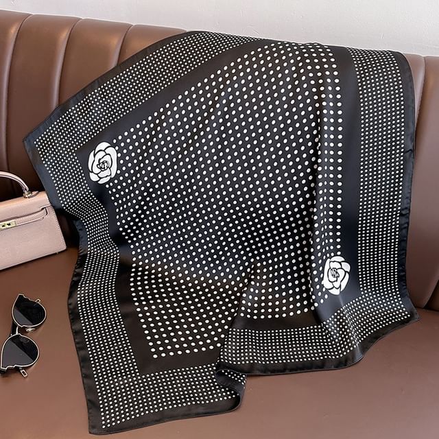Amandier-Polka Dot Square Scarf