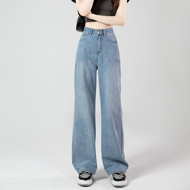 VeryBerry - High-Waist Wide-Leg Jeans, YesStyle