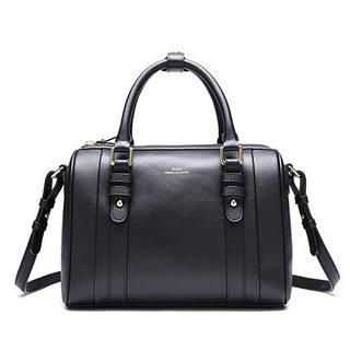 MBaoBao - Genuine-Leather Boston Bag | YesStyle