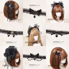 AOI - Lace Bow Hair Clip / Choker