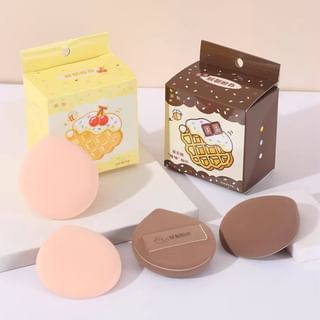 YAOZHI - Marshmallow Powder Puff Set with Case - 2 Types