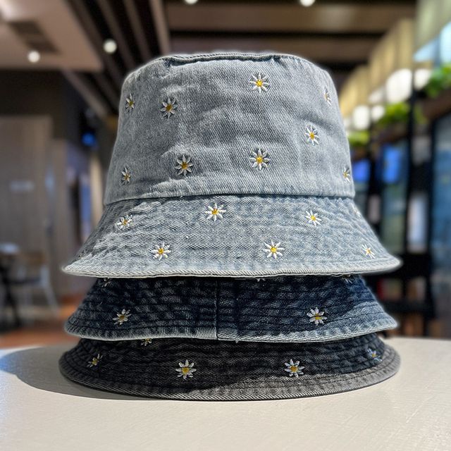 FROME - Distressed Denim Bucket Hat