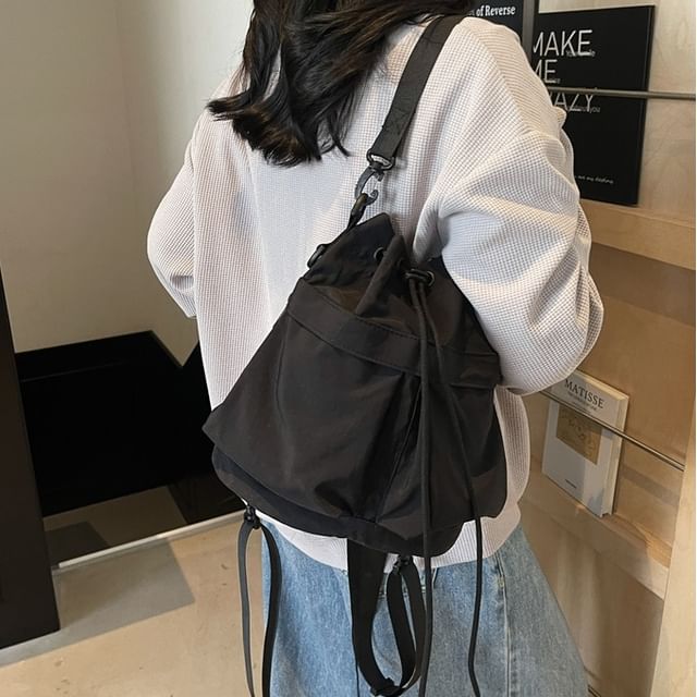 Skyglow-Multi-Pocket Drawstring Backpack