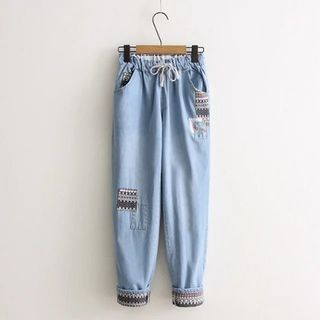 Kawaii Fairyland - Patch Detail Drawstring Jeans | YesStyle