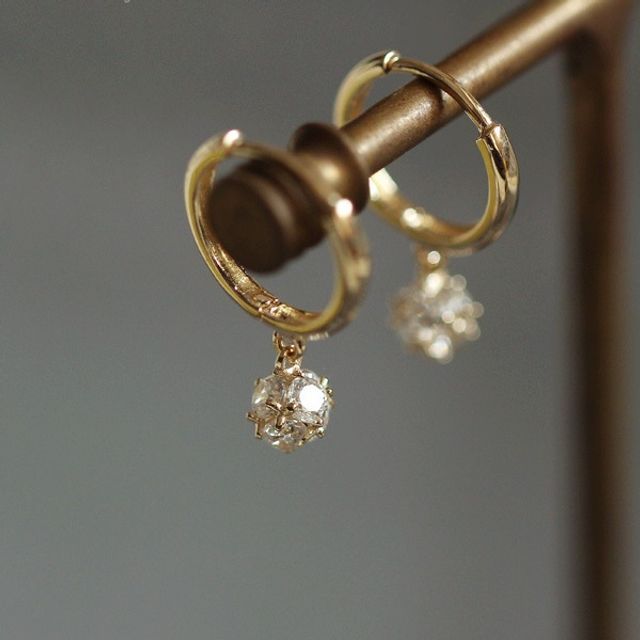 Phoenoa-Rhinestone Sterling Silver Dangle Earring