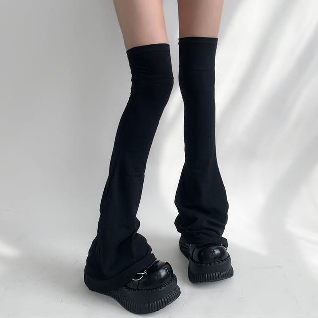 Desperim-Plain Knit Leg Warmers