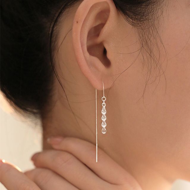 Toinianimos-Chain Sterling Silver Threader Earring