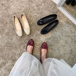 MIKOGI - Patent Paneled Flats MIKOGI - Patent Paneled Flats