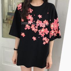 PINPI - 短袖碎花印花T裇 PINPI - 短袖碎花印花T裇