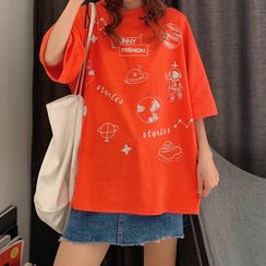 IndiGirl - Short Sleeve Printed T-Shirt IndiGirl - Short Sleeve Printed T-Shirt