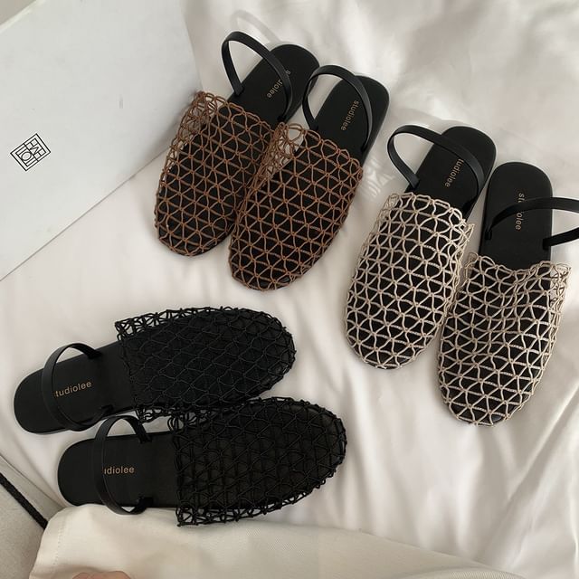 Anran-Mesh Slip-On Flats