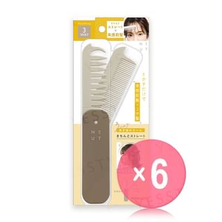 Beauty World - NEUT 3 Way Hair Arrangement Comb Smoothly Straight Type (x6) (Bulk Box)