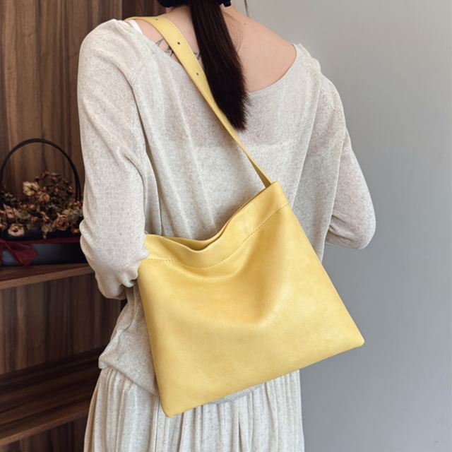 Skyglow-Faux Leather Tote Bag