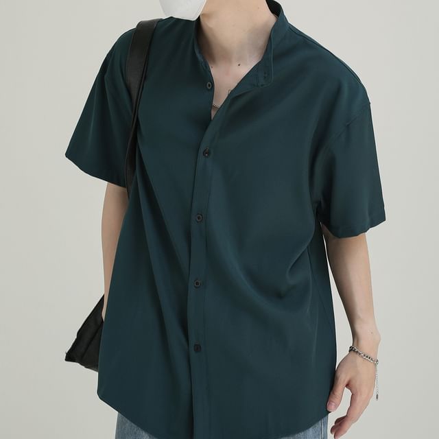 DAZO Studios-Short-Sleeve Plain Shirt