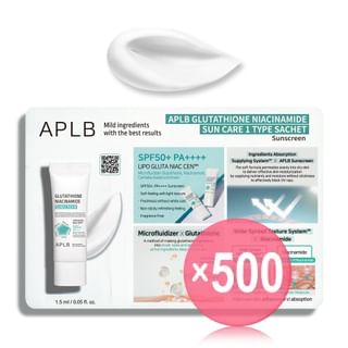 aplb glutathione niacinamide sunscreen spf50+ pa++++ 40ml 2Pack, APLB Glutathione Niacinamide Sunscreen SPF50+PA++++ 40ml 1.35oz  K-Beauty main image 0
