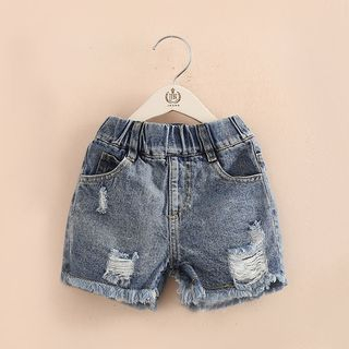 kids ripped jean shorts