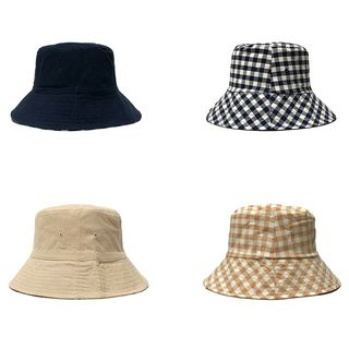 Heloi Reversible Plaid Bucket Hat Khaki /plaid One Size
