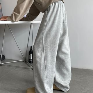 ravewider-Mid Rise Plain Wide Leg Pants