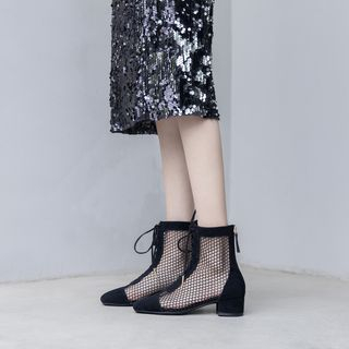 mesh ankle booties