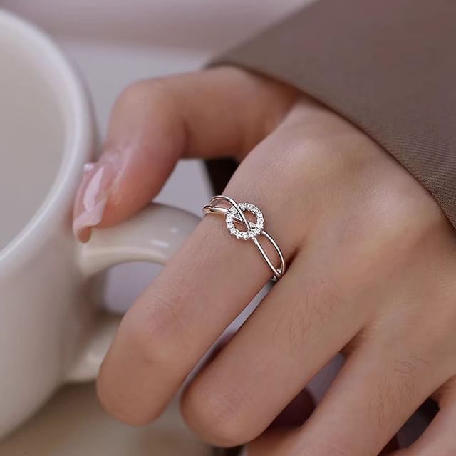 Gaya-Rhinestone Hoop Ring