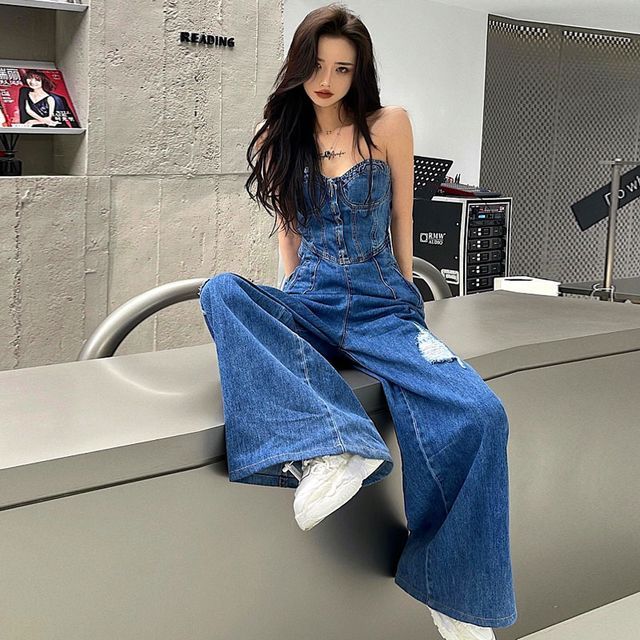 Parisian Wholesale  A whole mood Were obsessed with ruby190 in our  Western Belt Detail Long Sleeve Denim Jumpsuit product code DJS 12524   wwwparisiancoukwesternbeltdetaillongsleevedenimjumpsuitp7757   Facebook