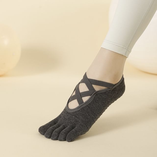 Plain Yoga Toe Socks