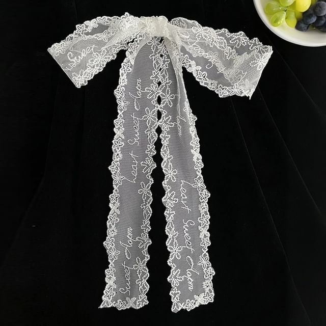4-4 STUDIO-Lace Narrow Scarf Various Designs