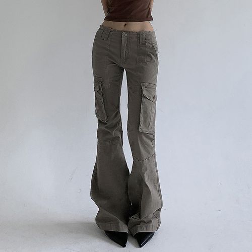 Trisica - Low Waist Flared Cargo Pants